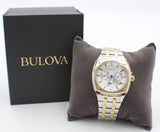 Bulova Classic Multi Function Silver Dial Two Tone Steel Strap Watch for Men - 98C142 Authentic Buy Shop Now