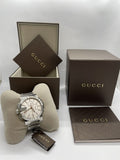 Gucci G Chrono Chronograph Silver Dial Silver Steel Strap Watch For Men - YA101201 Authentic Buy Shop Now