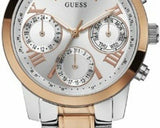 Guess Mini Sunrise Analog Silver Dial Two Tone Steel Strap Watch For Women - W0448L4 Authentic Buy Shop Now