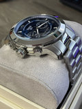 Michael Kors Stop Hunger Chronograph Blue Dial Silver Steel Strap Watch for Men - MK8314 Authentic Buy Shop Now
