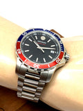 Movado Series 800 Pepsi Black Dial Silver Steel Strap Watch for Men - 2600152 Authentic Buy Shop Now