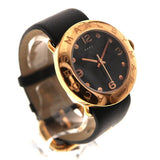 Marc Jacobs Amy Black Dial Black Leather Strap Watch for Women - MBM1225 Authentic Buy Shop Now