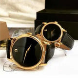 Movado Museum Black Dial Black Leather Strap Watch For Men - 2100005 Authentic Buy Shop Now