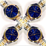 Michael Kors Slim Runway Blue Dial Two Tone Steel Strap Watch for Women - MK3479 Authentic Buy Shop Now