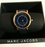 Marc Jacobs Roxy Navy Blue Dial Navy Blue Leather Strap Watch for Women - MJ1539 Authentic Buy Shop Now