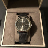 Burberry The City Grey Dial Black Leather Strap Watch for Men - BU9030 Authentic Buy Shop Now