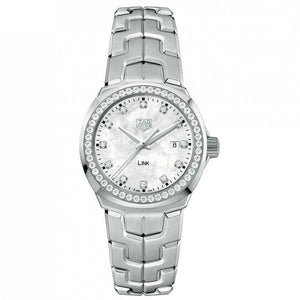 Tag Heuer Link Quartz Diamonds Mother of Pearl Dial Silver Steel Strap Watch for Women - WBC1316.BA0600 Authentic Buy Shop Now