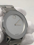 Movado Bold Crystal Dot Silver Dial Silver Steel Strap Watch For Women - 3600334 Authentic Buy Shop Now