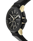 Gucci G Chrono Black Dial Black Leather Strap Watch For Men - YA101203 Authentic Buy Shop Now
