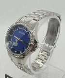 Bulova Crystal Collection Blue Mother of Pearl Dial Silver Steel Strap Watch for Women - 96L238 Authentic Buy Shop Now