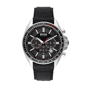 Hugo Boss Driver Black Dial Black Leather Strap Watch for Men -1513087 Authentic Buy Shop Now