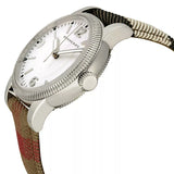 Burberry Utilitarian White Dial Multicolor Leather Strap Watch for Women - BU7824 Authentic Buy Shop Now