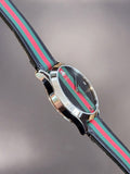 Gucci G Timeless Quartz Black Dial Multicolored Black Leather Strap Watch For Men - YA1264079 Authentic Buy Shop Now