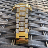 Michael Kors Ritz Three-Hand Glitz Crystals Gold Dial Gold Steel Strap Watch for Women - MK6747 Authentic Buy Shop Now