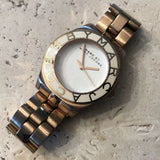 Marc Jacobs Blade White Dial Gold Steel Strap Watch for Women - MBM3050 Authentic Buy Shop Now
