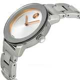 Movado Bold Silver Dial Silver Steel Strap Watch For Women - 3600084 Authentic Buy Shop Now