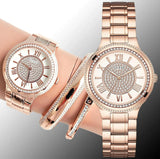 Guess Madison Diamonds White Dial Rose Gold Steel Strap Watch for Women - W0637L3 Authentic Buy Shop Now