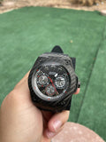 Guess Legacy Black Dial Black Rubber Strap Watch For Men - W1048G2 Authentic Buy Shop Now
