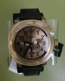 Emporio Armani Sportivo Chronograph Gold Dial Brown Leather Strap Watch for Men - AR6062 Authentic Buy Shop Now