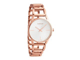 Calvin Klein Stately White Dial Rose Gold Steel Strap Watch for Women - K3G23626 Authentic Buy Shop Now