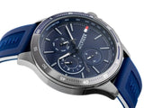 Tommy Hilfiger Bank Blue Dial Blue Rubber Strap Watch for Men - 1791721 Authentic Buy Shop Now