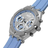 Guess Heiress Diamonds Blue Dial Blue Rubber Strap Watch for Women - GW0407L1 Authentic Buy Shop Now