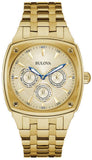 Bulova Multifunction White Dial Gold Steel Strap Watch for Men - 97C105 Authentic Buy Shop Now