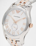 Emporio Armani Classic Quartz Silver Dial Two Tone Steel Strap Watch For Men - AR1824 Authentic Buy Shop Now