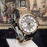 Guess Sassy Quartz White Dial Rose Gold Steel Strap Watch For Women - W0705L3 Authentic Buy Shop Now