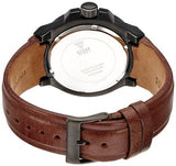 Guess Rigor Analog Black Dial Brown Leather Strap Watch For Men - W0040G8 Authentic Buy Shop Now