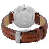 Daniel Wellington Classic Petite St Mawes Black Dial Brown Leather Strap Watch For Women - DW00100181 Authentic Buy Shop Now