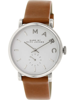 Marc Jacobs Baker White Dial Brown Leather Strap Watch for Women - MBM1265 Authentic Buy Shop Now
