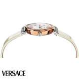 Versace Greca White Dial White Leather Strap Watch for Women - VELW00120 Authentic Buy Shop Now