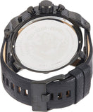 Diesel Big Daddy Blue Dial Black Leather Strap Watch For Men - DZ7127 Authentic Buy Shop Now
