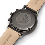 Emporio Armani Sportivo Black Dial Brown Leather Strap Watch For Men - AR2462 Authentic Buy Shop Now