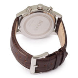 Hugo Boss Aeroliner Chronograph Quartz Grey Dial Brown Leather Strap Watch For Men - HB1512570 Authentic Buy Shop Now