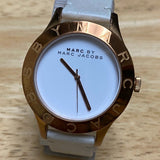 Marc Jacobs Blade White Dial White Leather Strap Watch for Women - MBM1201 Authentic Buy Shop Now
