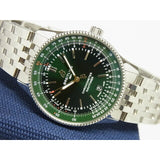 Breitling Navitimer Automatic 41mm Green Dial Silver Steel Strap Watch for Men - A17326361L1A1 Authentic Buy Shop Now