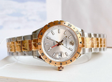 Versace Hellenyium GMT Silver Dial Two Tone Steel Strap Watch for Men - V11030015 Authentic Buy Shop Now