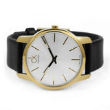 Calvin Klein City Silver Dial Black Leather Strap Watch For Men - K2G21520 Authentic Buy Shop Now