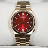 Citizen Tsuyosa Automatic Red Dial Gold Steel Strap Watch For Men - NJ0153-82X Authentic Buy Shop Now