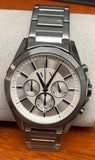 Armani Exchange Drexler Chronograph Grey Dial Grey Steel Strap Watch For Men - AX2603 Authentic Buy Shop Now