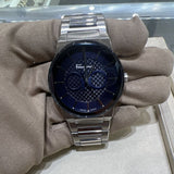 Salvatore Ferragamo Sapphire Blue Dial Silver Steel Strap Watch for Men - SFHP006-20 Authentic Buy Shop Now