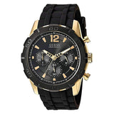 Guess Caliber Chronograph Black Dial Black Rubber Strap Watch for Men - W0864G3 Authentic Buy Shop Now