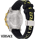 Versace Sports Tech Chronograph Silver Dial Black Rubber Strap Watch for Women - VELT00519 Authentic Buy Shop Now