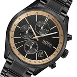 Hugo Boss Grand Prix Black Dial Black Steel Strap Watch for Men - 1513578 Authentic Buy Shop Now