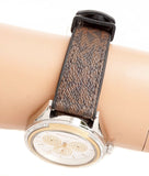 Michael Kors Jessa Multifunction Silver Dial Brown Leather Strap Watch For Women - MK7205 Authentic Buy Shop Now
