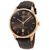 Tissot T Classic Chemin Des Tourelles Powermatic 80 Brown Dial Brown Leather Strap Watch for Men - T099.407.36.447.00 Authentic Buy Shop Now