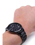 Emporio Armani Ceramica Chronograph Black Dial Black Steel Strap Watch For Men - AR1451 Authentic Buy Shop Now