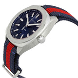 Gucci GG2570 Quartz Blue Dial Blue & Red Nylon Strap Watch For Men - YA142304 Authentic Buy Shop Now